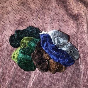 Dark colored scrunchies